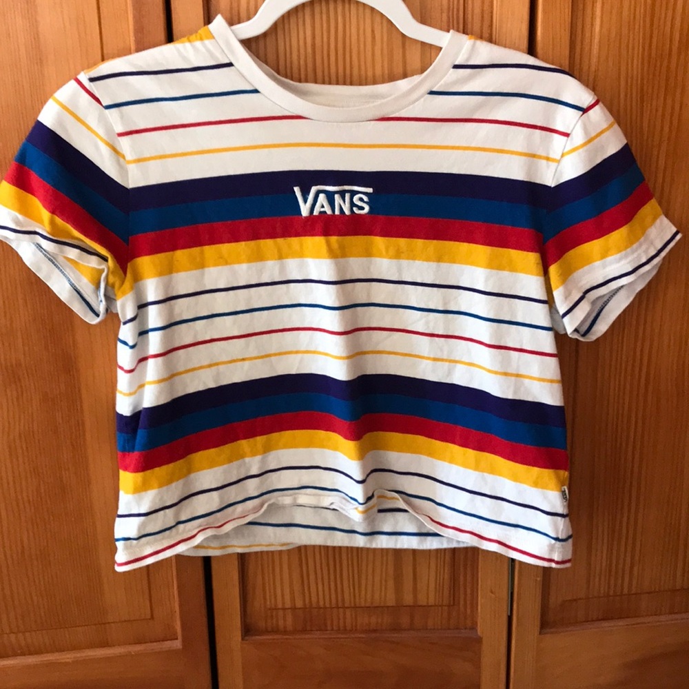 Vans medium crop striped top